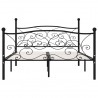 Estrutura de cama com estrado de ripas 140x200 cm metal preto 3
