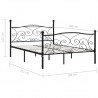 Estrutura de cama com estrado de ripas 160x200 cm metal preto 5
