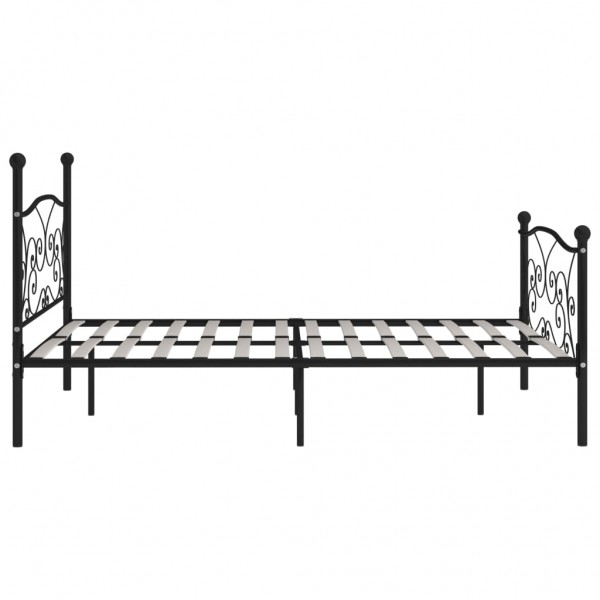 Estructura de cama con somier metal negro 180x200 cm M 4