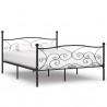 Estructura de cama con somier metal negro 200x200 cm 1