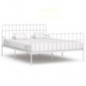 Estructura de cama con somier metal blanco 200x200 cm 1