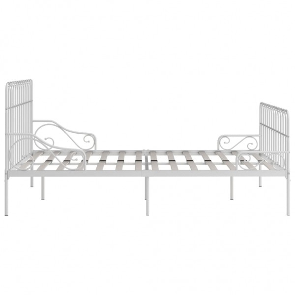 Estructura de cama con somier metal blanco 200x200 cm M 4