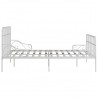 Estrutura de cama com estrado de ripas 200x200 cm metal branco 4
