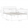 Estructura de cama con somier metal blanco 200x200 cm 5