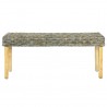 Banco 110cm vime Kubu natural e madeira maciça de mogno 2