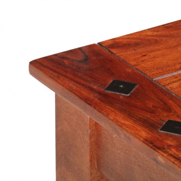 Mesa de centro de madera maciza de acacia 110x50x35 cm M 5