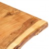 Superficie de mesa de madera maciza de acacia 58x(50-60)x3.8 cm 3