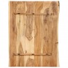 Superficie de mesa de madera maciza de acacia 80x(50-60)x2.5 cm 2