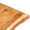 Superficie de mesa de madera maciza de acacia  100x(50-60)x2.5 cm 3