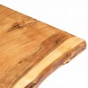 Superficie de mesa de madera maciza de acacia 100x(50-60)x3.8 cm 3