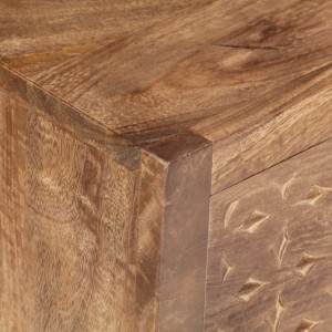 Mesita de noche de madera maciza de mango 40x30x50 cm H