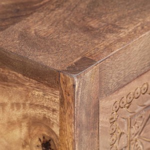 Mesa consola de madera maciza de mango 90x30x75 cm H