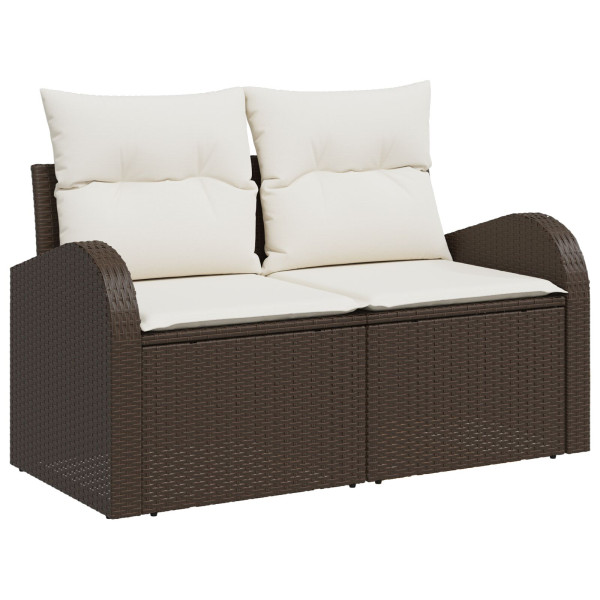 Conjunto de Sofá de Jardín  Set de 7 Beige Ratán Sofá de Jardín M 4