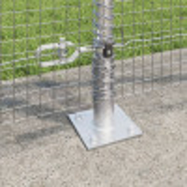 Cerca de Alambre Soldado  con 7 Postes Flanchados 1.2x10 m Acero Galvanizado M 4