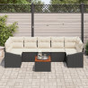 Conjunto de Sofá de Jardim 8 pcs Preto. branco 55 x 55 x 37 cm 3