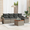 Conjunto de Sofá de Jardim 6 pcs Cinzeto 55 x 55 x 37 cm 1