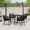 Conjunto de Jantar de Jardim com 5 Peças - Rattan Poli Preto 4