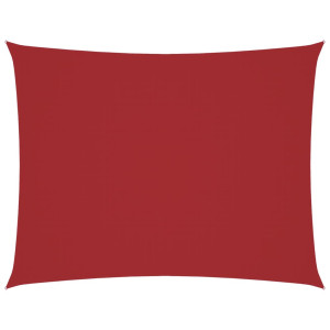 Toldo de vela rectangular tela Oxford rojo 2.5x3.5 m H
