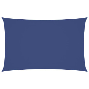 Toldo de vela rectangular tela Oxford azul 5x8 m H