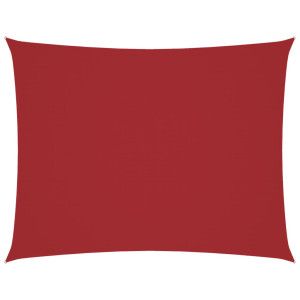 Para-sol estilo vela tecido oxford retangular 2.5x4 m vermelho H