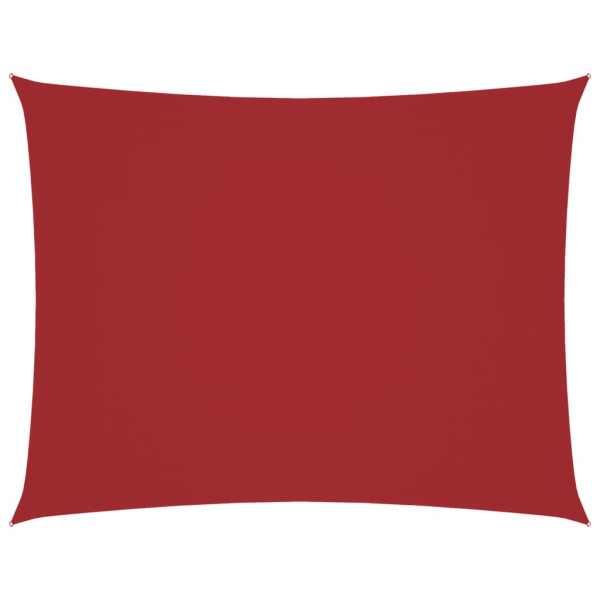 Para-sol estilo vela tecido oxford retangular 2.5x4 m vermelho M 2