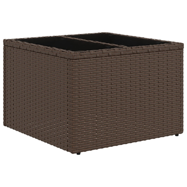 Conjunto de Sofás de Jardim de 6 Peças com Almofadas Marrom em Rattan Sintético M 4