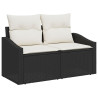 Conjunto de Sofás de Jardim 6 pcs Preto. branco 55 x 55 x 37 cm 4