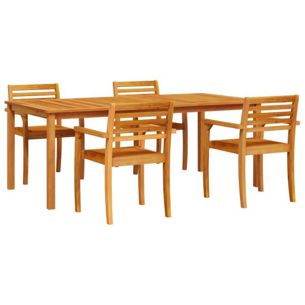 Conjunto de Jantar Jardim 7 pcs Natural 200 x 100 x 74 cm M 2