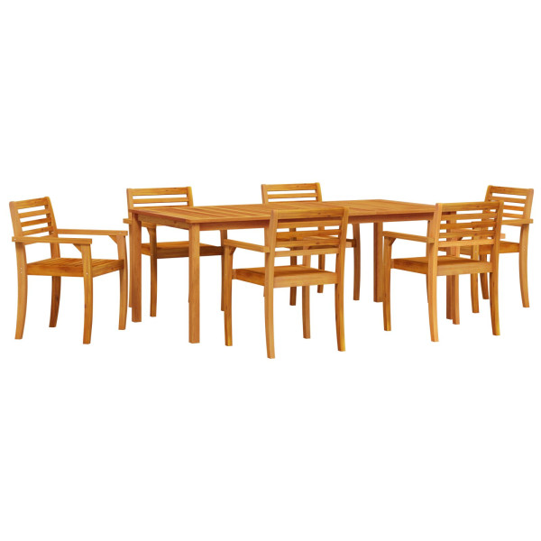 Conjunto de Comedor de Jardín de 9 Piezas de Madera Sólida de Acacia M 2