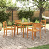Set de Comedor de Jardín  Set de 5 Madera natural Acacia maciza 1