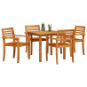 Set de Comedor de Jardín  Set de 5 Madera natural Acacia maciza 3