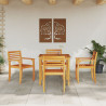 Conjunto de Jantar de Jardim 5 pcs 85 x 85 x 75 cm 4