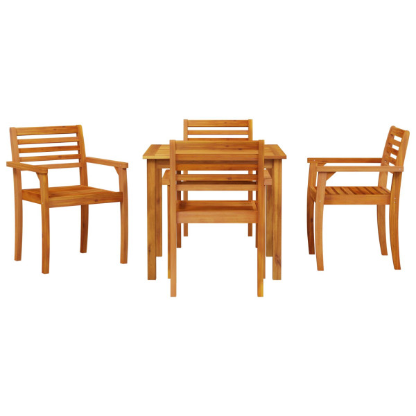 Set de Comedor de Jardín  Set de 5 Madera natural Acacia maciza M 5