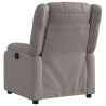 Sillón reclinable eléctrico tela gris taupé 5