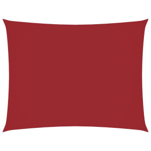Para-sol estilo vela tecido oxford retangular 6x8 m vermelho H