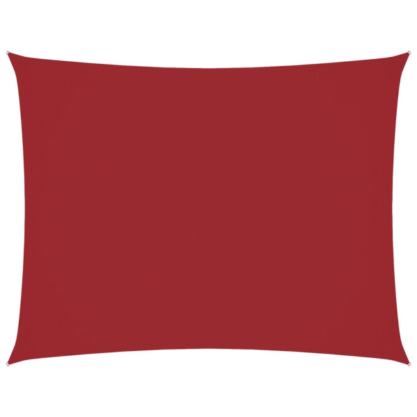 Toldo de vela rectangular de tela oxford rojo 6x8 m M 2