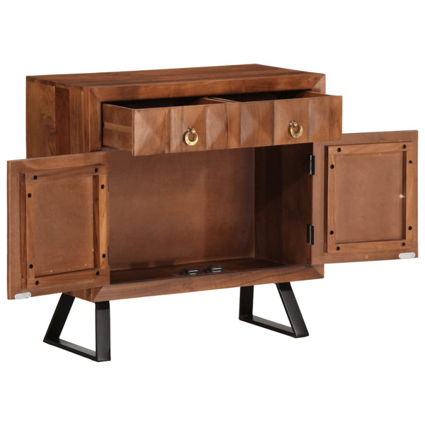 Cajonera marrón miel 70x35x70 cm madera maciza acacia M 2