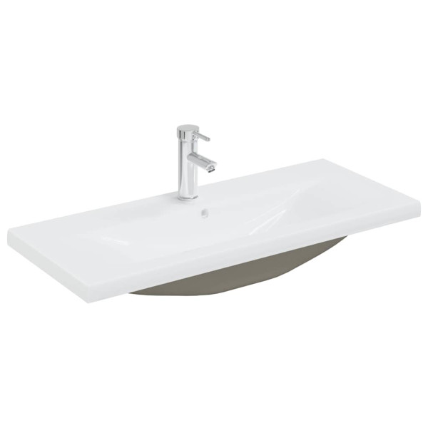 Mueble para lavabo con lavabo integrado y grifo roble artesanal M 5