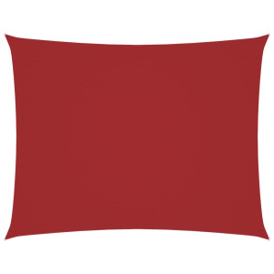 Para-sol estilo vela tecido oxford retangular 3.5x5 m vermelho H