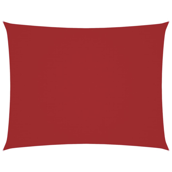 Toldo de vela rectangular tela Oxford rojo 3.5x5 m M 2