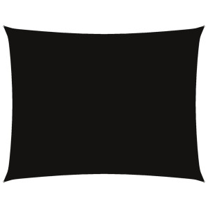 Toldo de vela rectangular de tela oxford negro 6x8 m H