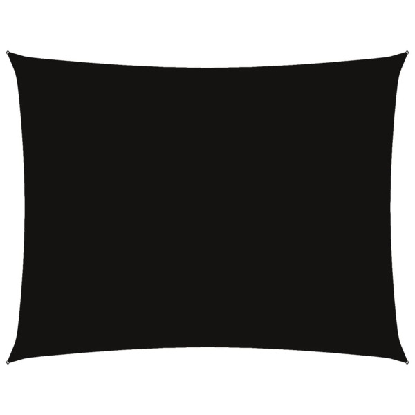 Toldo de vela rectangular de tela oxford negro 6x8 m M 2