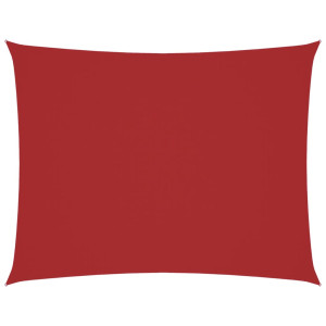 Para-sol estilo vela tecido oxford retangular 2x3.5 m vermelho H
