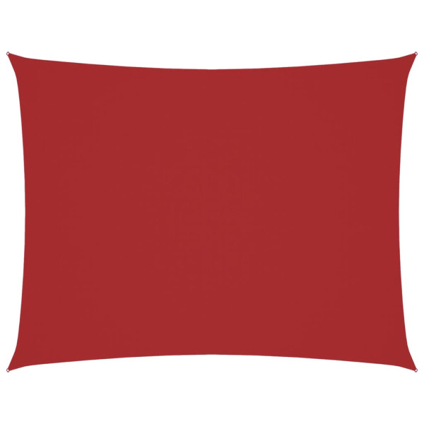 Toldo de vela rectangular tela Oxford rojo 2x3.5 m M 2