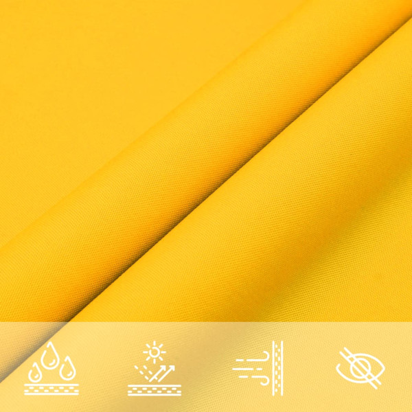 Para-sol estilo vela tecido oxford retangular 2x5 m amarelo M 5