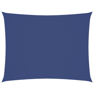 Toldo de vela rectangular de tela oxford azul 5x6 m H