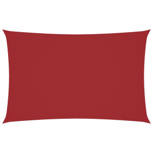 Para-sol estilo vela tecido oxford retangular 2x5 m vermelho H