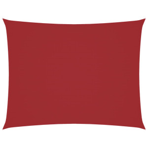 Toldo de vela rectangular tela Oxford rojo 3x4 m H