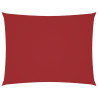 Toldo de vela rectangular tela Oxford rojo 3x4 m 2