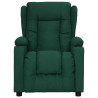 Sillón de masaje elevable tela verde oscuro 3